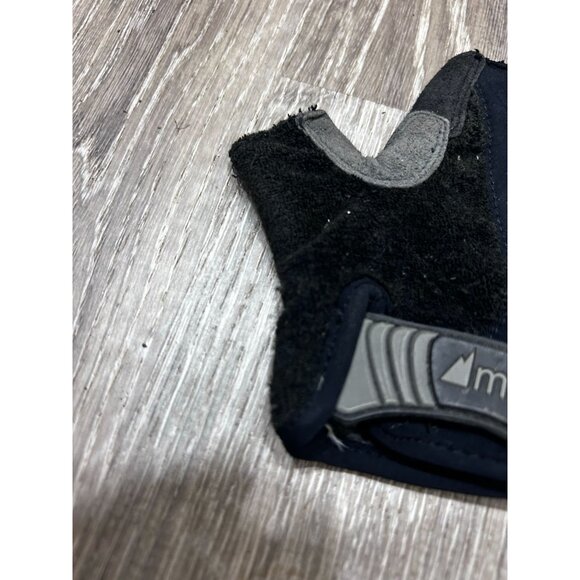 Mec Bicycle Gloves Cycling Gloves Half Finger Leather Black - Picture 2 of 5